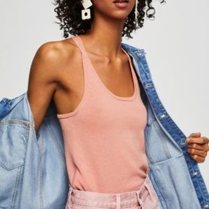3/$15 Mango Pink Organic Cotton Strappy Cami